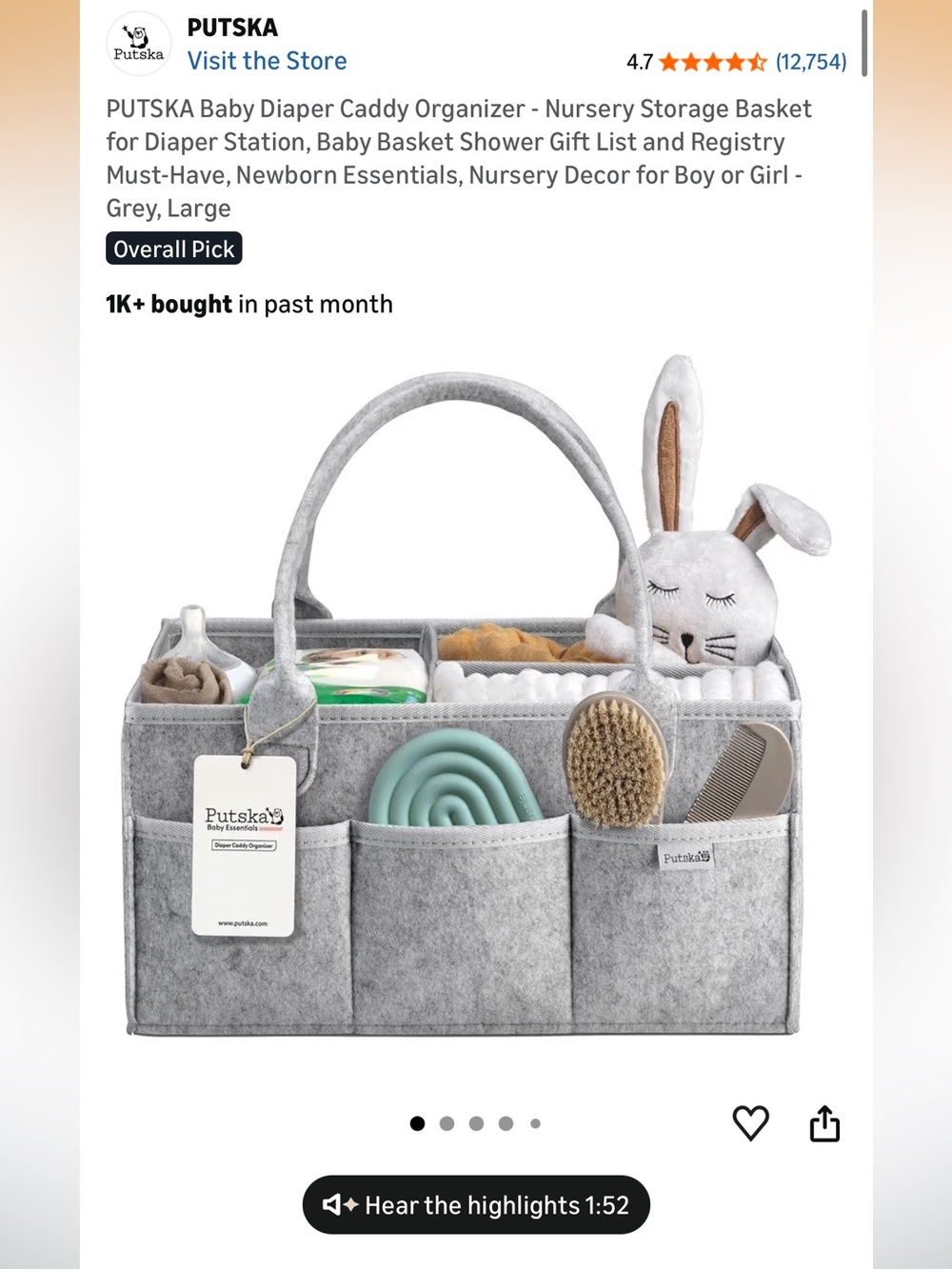 Putska Diaper Caddy